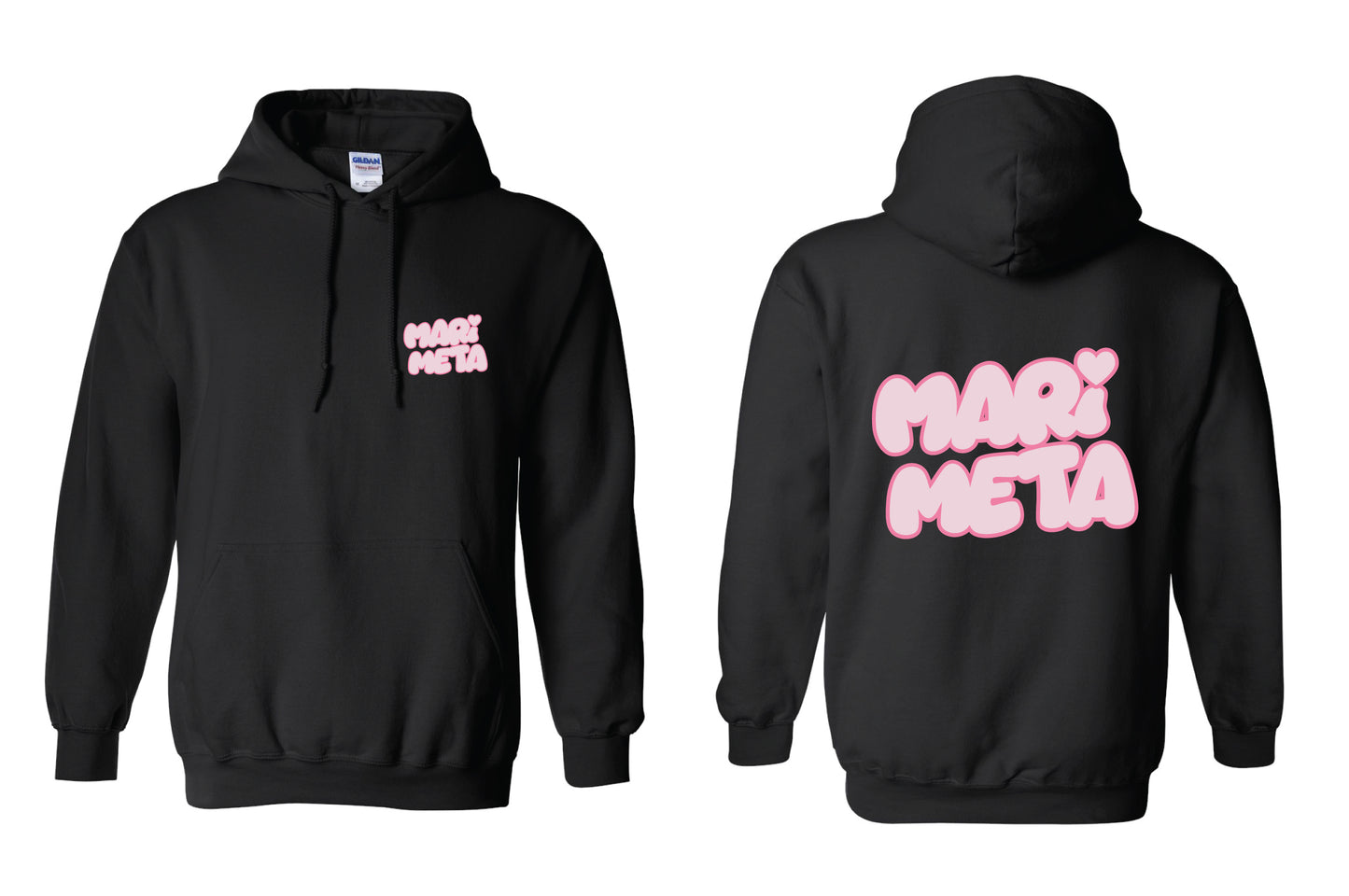 Girls Camp Heart Shimmer Puff Hoody