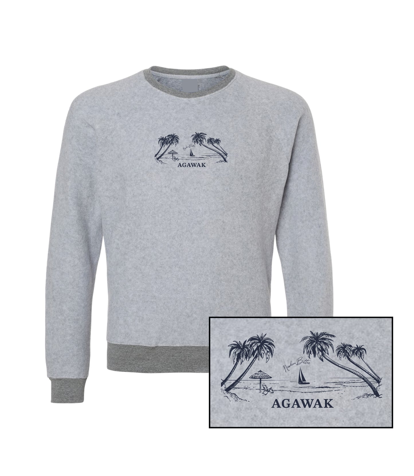 Girls Camp Resort Inside Out Crewneck Sweatshirt
