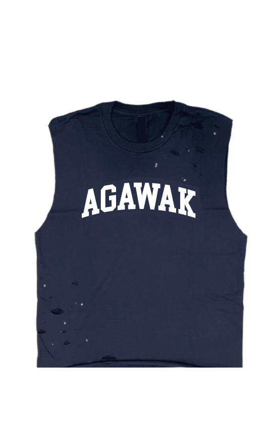 Ripped & Worn Camp Collegiate Muscle Tank