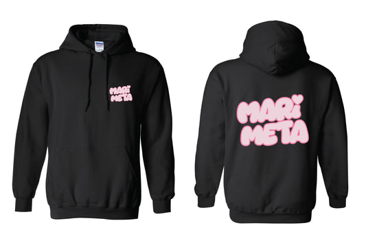 Girls Camp Heart Shimmer Puff Hoody