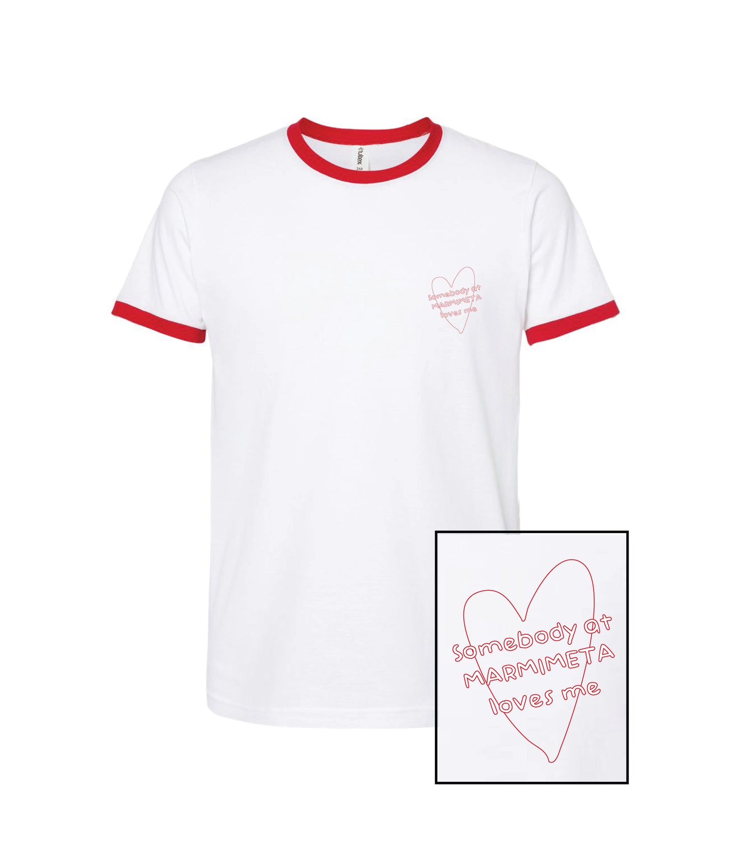 Girls Camp Somebody Loves Me Ringer Tee Shirt
